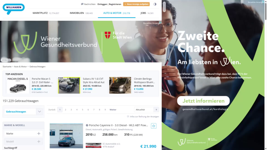 Am liebsten in Wien.