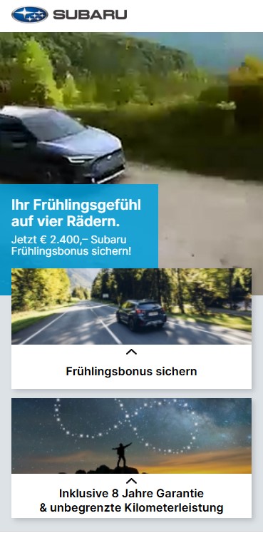 Subaru Frühlingsbonus
