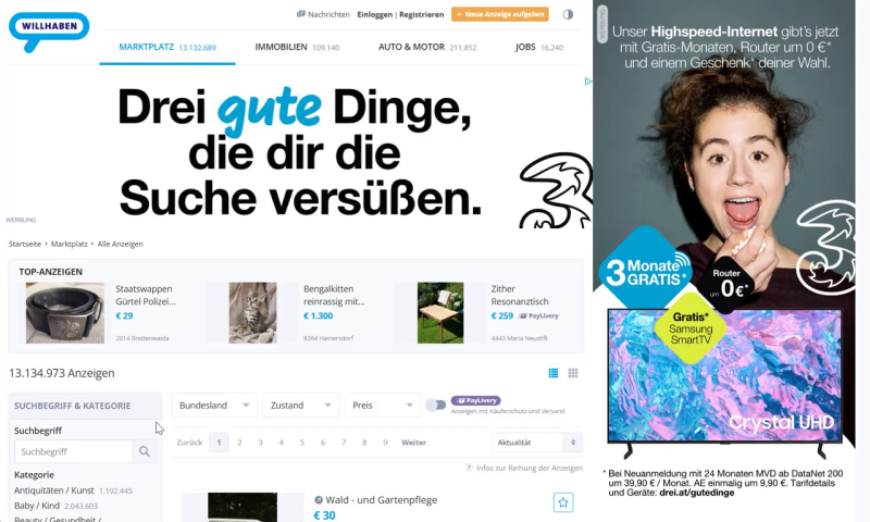 Drei Highspeed Internet