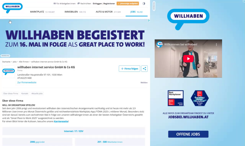 willhaben: Great Place To Work